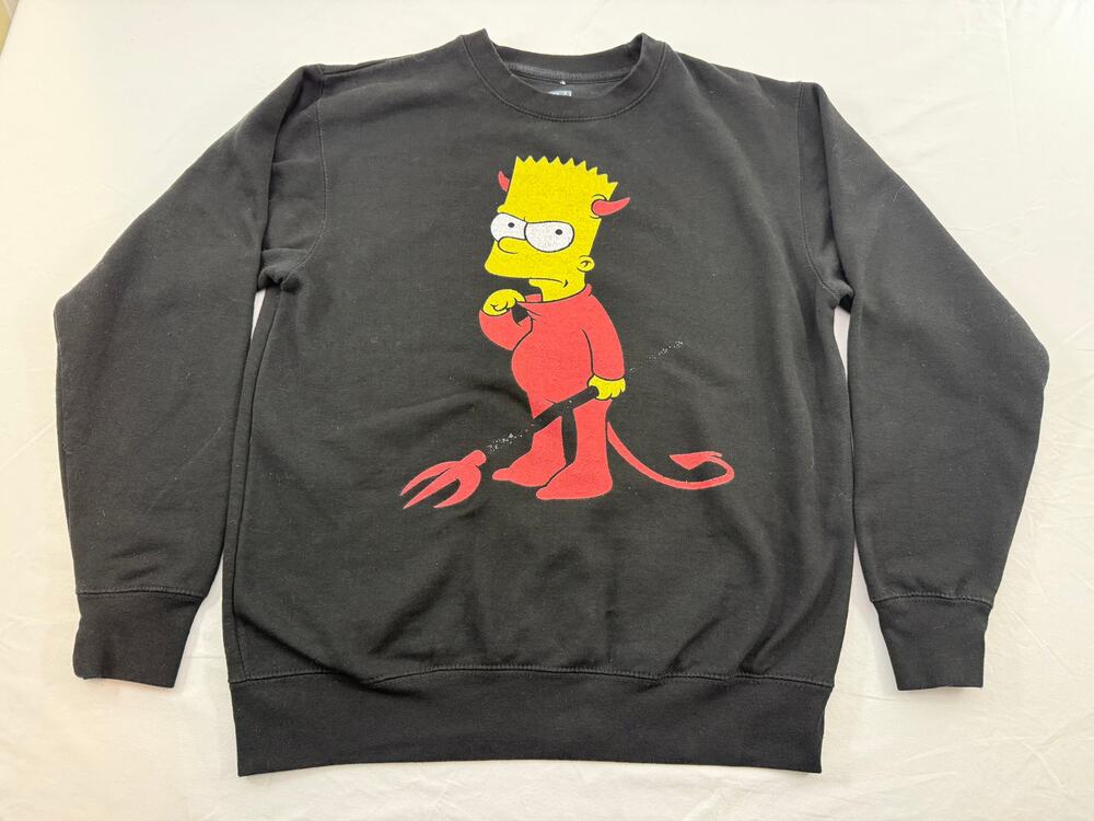 Bart‎ Simpson Devil Sweatshirt The Simpsons Graphic Est Size Small